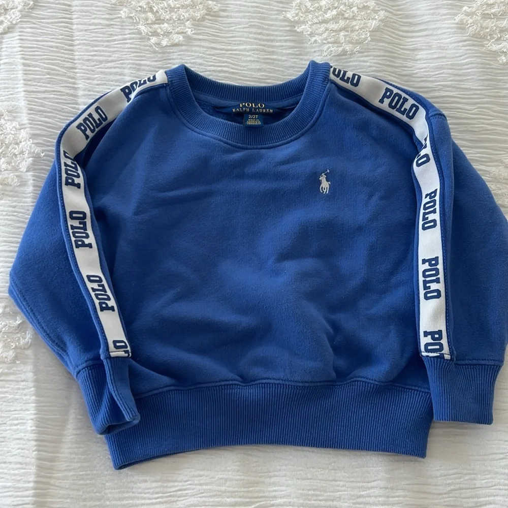 Polo Ralph Lauren Blue Jogger Sweatpants with White Stripe
